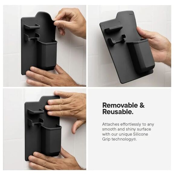 Tooletries Harvey & Oliver Set Shower Mirror, Toothbrush & Razor Holder - Picture 7 of 11